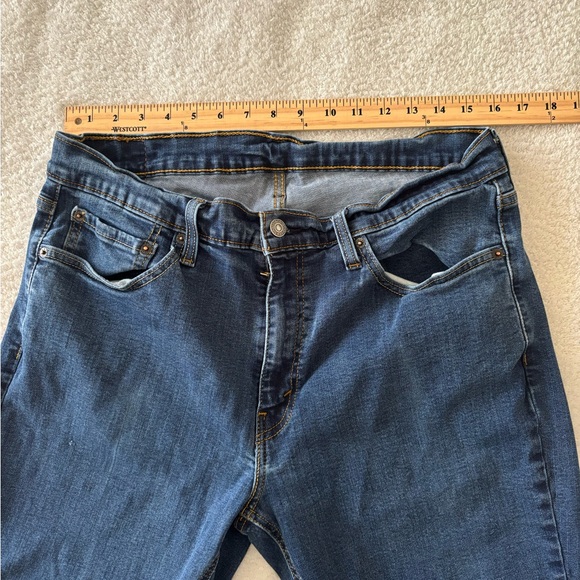 Levi's Dark Blue Straight Men's Jeans W36 L 30 - Picture 10 of 13